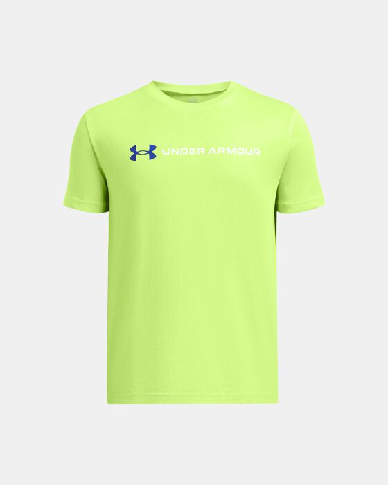 Boys' UA Logo Wordmark Short Sleeve image number 0